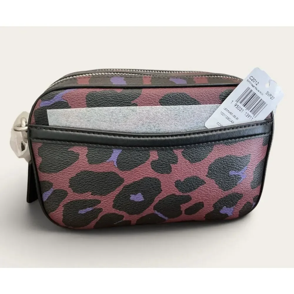 🆕Coach Jamie Jes 20 Crossbody Bag Leopard Animal Print Authentic NWT
